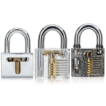 3 in 1 Cutaway Inside View Of professional Practice Padlocks Lock Pick Tools Locksmith Training Skill Tools Set
3 in 1 Cutaway Inside View Of professional Practice Padlocks Lock Pick Tools Locksmith Training Skill Tools Set