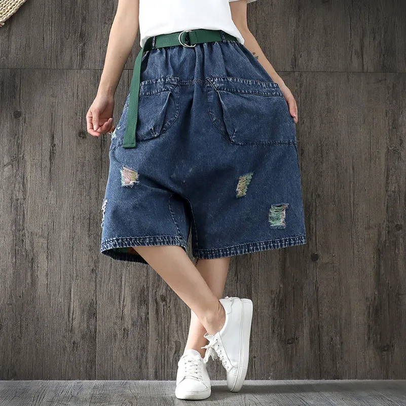 QPFJQD Vintage Holes Women Denim Cross Pants Mid Waist Pockets Loose Plus Size Hanging Harem Jeans Streetwear 2019 Tide
QPFJQD Vintage Holes Women Denim Cross Pants Mid Waist Pockets Loose Plus Size Hanging Harem Jeans Streetwear 2019 Tide