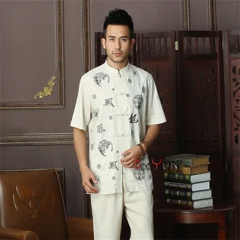 Hot Sale Beige Chinese Men's Cotton Linen Kung Fu Shirt Top Novelty Embroidery Dragon Phoenix Tang Suit Size S M L XL XXL XXXL 
Hot Sale Beige Chinese Men's Cotton Linen Kung Fu Shirt Top Novelty Embroidery Dragon Phoenix Tang Suit Size S M L XL XXL XXXL
