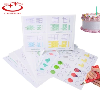 12pcs Cake Icing Piping DIY Practice Board Drawing Board Template Pastry Beginner Nozzle Template Fondant Decorating 23 Patterns
12pcs Cake Icing Piping DIY Practice Board Drawing Board Template Pastry Beginner Nozzle Template Fondant Decorating 23 Patterns
