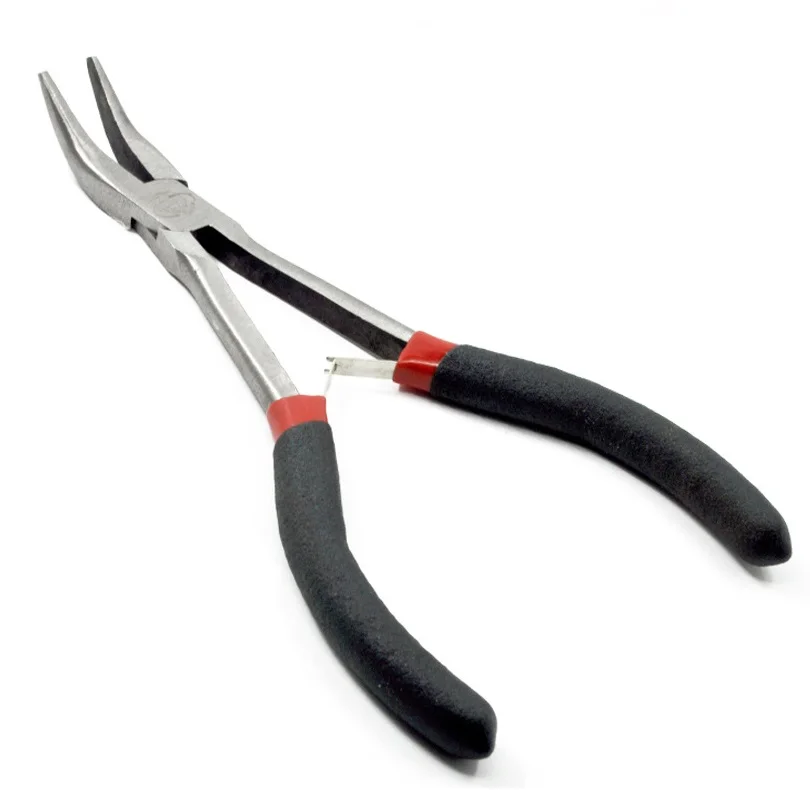 2pcs 6.5 Inch Extended Long Needle Nose Pliers 155mm Curved Nose Pliers Carbon Steel Cable Line Pliers + Long Needle-nose pliers
2pcs 6.5 Inch Extended Long Needle Nose Pliers 155mm Curved Nose Pliers Carbon Steel Cable Line Pliers + Long Needle-nose pliers