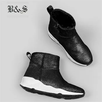 2018 Black& Street Women Real Fur Winter snow Boots shearling causal trainer waterproof genuine leather handmade snow B
2018 Black& Street Women Real Fur Winter snow Boots shearling causal trainer waterproof genuine leather handmade snow B