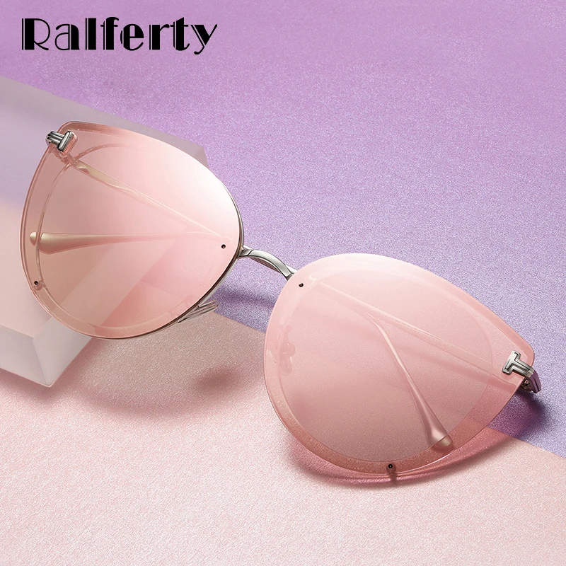 Фото Ralferty Винтажные Солнцезащитные очки кошачий глаз для женщин элегантные женские