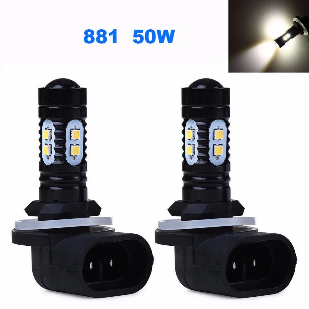 2 Pcs 881 Fog Lamp 6000K White High Power Driving Bulbs DRL Daytime Running Lights 886 889 894 896 898 Car light LED Bulb
2 Pcs 881 Fog Lamp 6000K White High Power Driving Bulbs DRL Daytime Running Lights 886 889 894 896 898 Car light LED Bulb