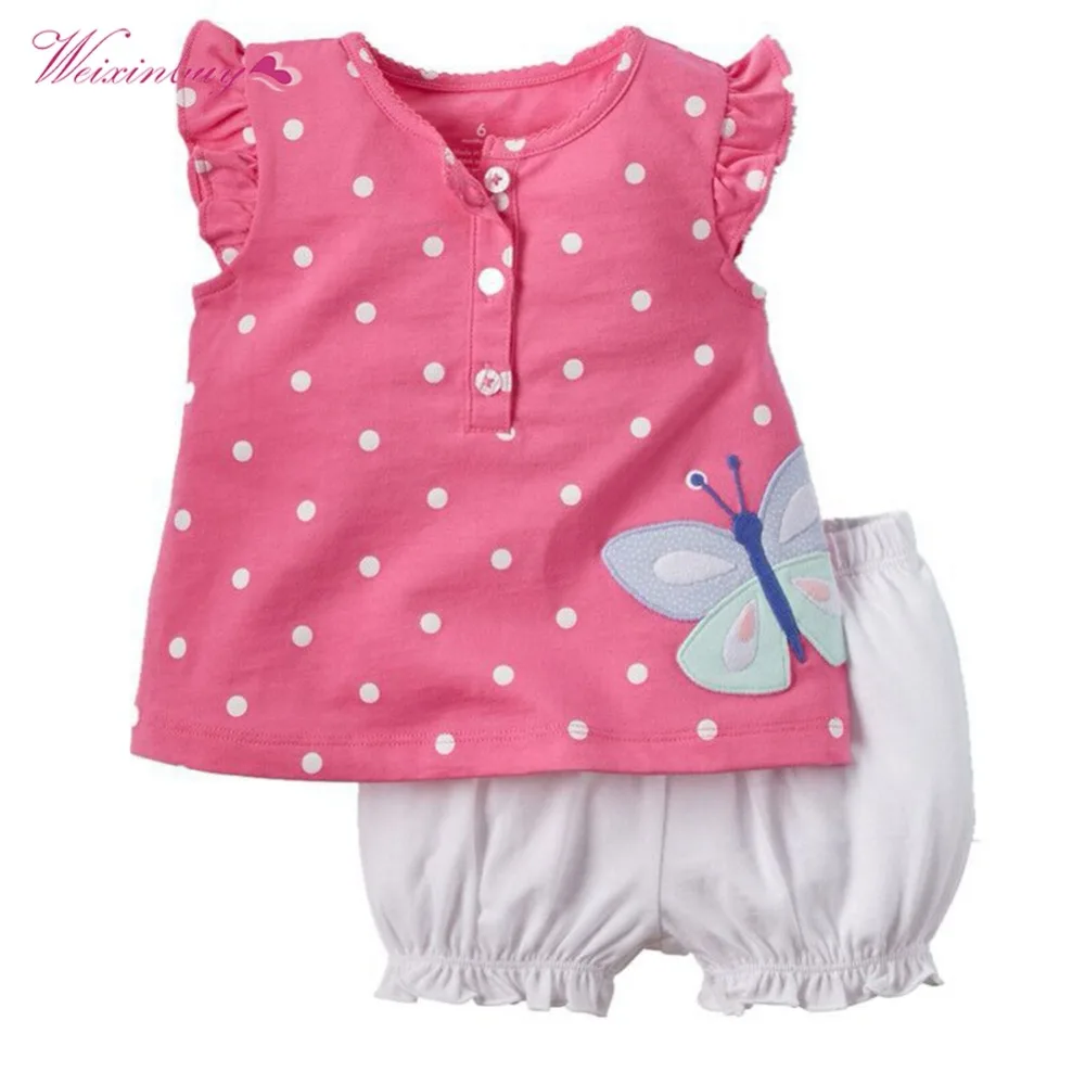 WEIXINBUY Baby Girls Clothing Set Summer Lovely Kids Girls Outfit Clothes T-shirt Dot Tops+Bloomers Pants Trousers
WEIXINBUY Baby Girls Clothing Set Summer Lovely Kids Girls Outfit Clothes T-shirt Dot Tops+Bloomers Pants Trousers
