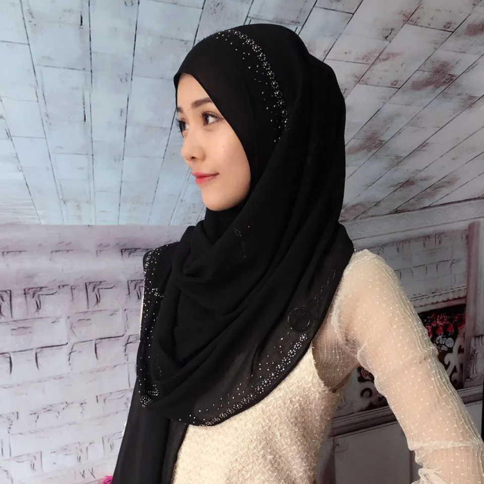 New Muslim Hijab Scarf High temperature print stones covered button chiffon scarf shalws easy wearing
New Muslim Hijab Scarf High temperature print stones covered button chiffon scarf shalws easy wearing