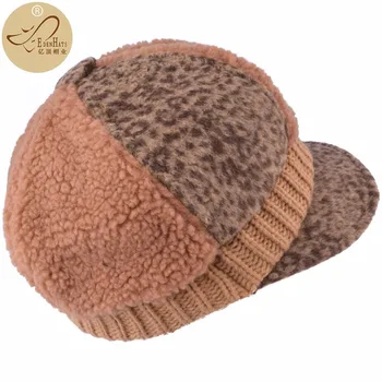 

Fashionable Mixed Acrylic Knit Bakerboy Newsboy Cap W10-3835