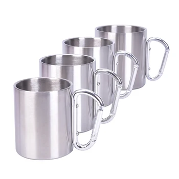 300mlTableware Travel Cups Set Picnic Supplies Stainless Steel Cup Double Wall Mug With Carabiner Hook Handle Outdoor Camping
300mlTableware Travel Cups Set Picnic Supplies Stainless Steel Cup Double Wall Mug With Carabiner Hook Handle Outdoor Camping