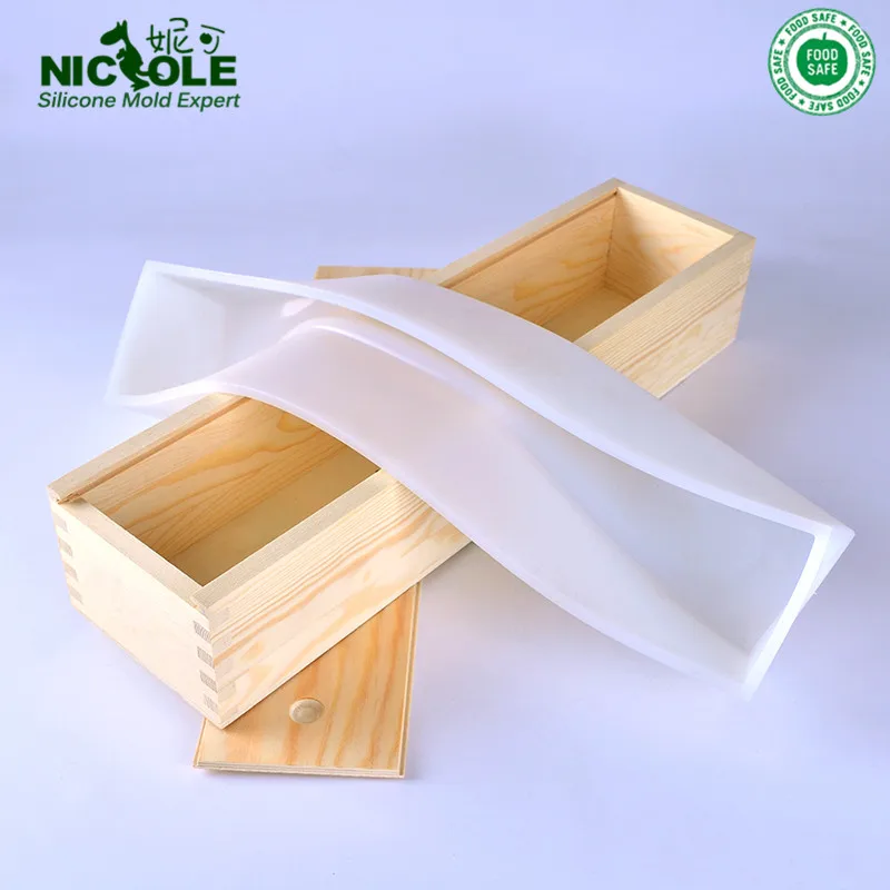 Nicole Silicone Food Grade Silicone Rectangle Mold with Wooden Box Big Size Loaf Swirl Soap Mold Tool
Nicole Silicone Food Grade Silicone Rectangle Mold with Wooden Box Big Size Loaf Swirl Soap Mold Tool