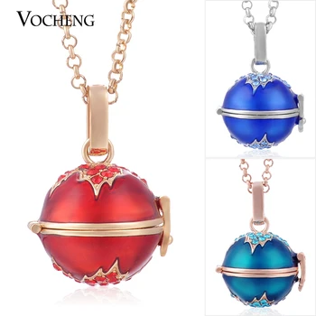 Vocheng Ball Harmony Copper Metal Colorful Maple Leaf Style 3 Colors Cage Pendant Necklace with Stainless Steel Chain VA-085
Vocheng Ball Harmony Copper Metal Colorful Maple Leaf Style 3 Colors Cage Pendant Necklace with Stainless Steel Chain VA-085