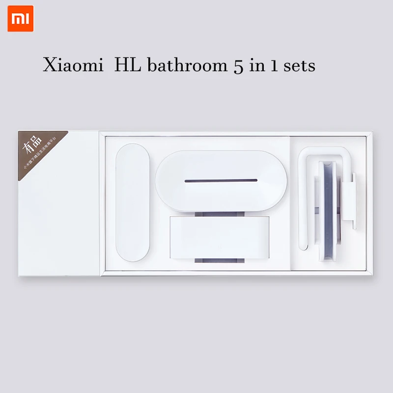 Original Xiaomi HL Bathroom 5 in1 Sets For Soap Hook Storage Box and Phone Holder for Bathroom Shower Room Tool 5pcs
Original Xiaomi HL Bathroom 5 in1 Sets For Soap Hook Storage Box and Phone Holder for Bathroom Shower Room Tool 5pcs