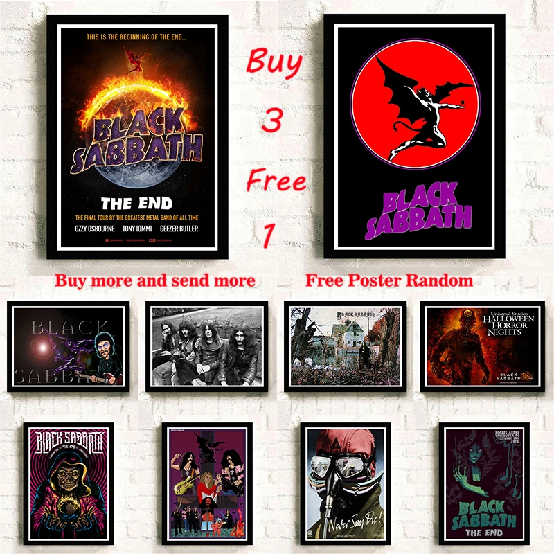 Black Sabbath White Coated Paper Poster Home Furnishing decoration acid rock music Poster Drawing core Wall stickers Frameless
Black Sabbath White Coated Paper Poster Home Furnishing decoration acid rock music Poster Drawing core Wall stickers Frameless