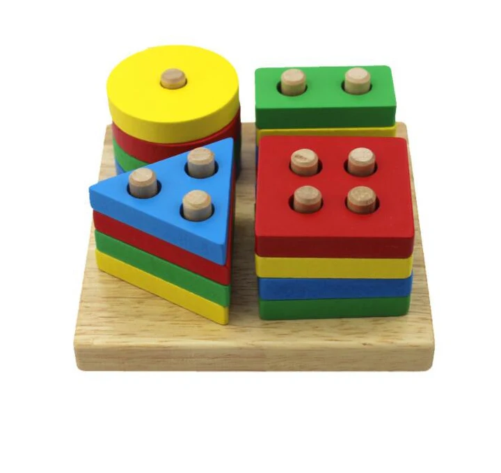 Kids Baby Children Montessori Wooden Geometric Column Shape Stacking Blocks Sorting Matching Board Intelligence Toys Educational
Kids Baby Children Montessori Wooden Geometric Column Shape Stacking Blocks Sorting Matching Board Intelligence Toys Educational