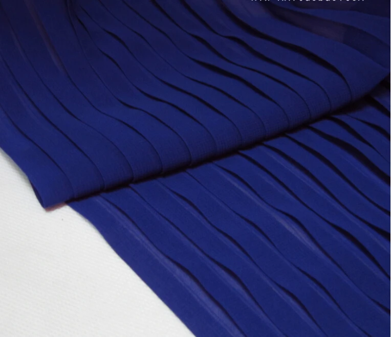 3 Meters Width 150CM 59" 75D Royal Blue Ruffled Pleated Silk Chiffon Lace Fabric Solid Dress Clothes Materials LX21
3 Meters Width 150CM 59" 75D Royal Blue Ruffled Pleated Silk Chiffon Lace Fabric Solid Dress Clothes Materials LX21
