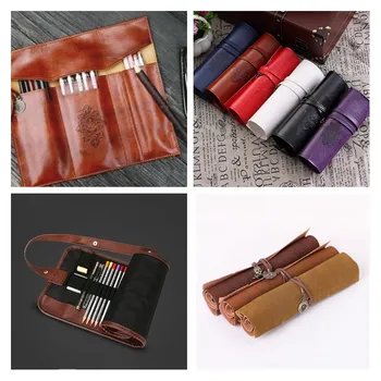 Vintage Retro Pencil Cases Luxury Roll Leather PU Pen Bag Pouch For Stationery School Supplies Make Up Cosmetic Bag 1pcs
Vintage Retro Pencil Cases Luxury Roll Leather PU Pen Bag Pouch For Stationery School Supplies Make Up Cosmetic Bag 1pcs