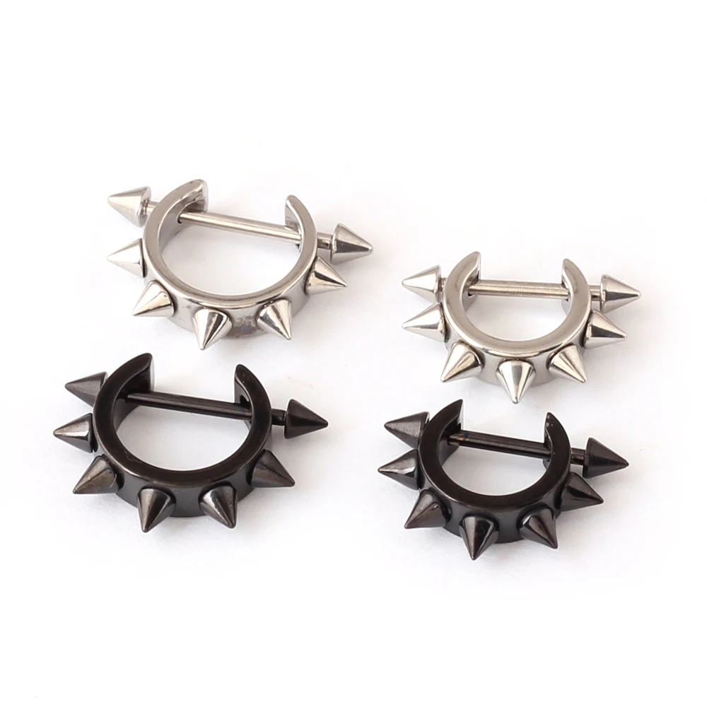 Alisouy 2pcs D-shaped Punk Rock Men women Taper Spike Rivet Ear Hoop Screw Earring 7.6mm 10.2 mm silver black unisex earrings
Alisouy 2pcs D-shaped Punk Rock Men women Taper Spike Rivet Ear Hoop Screw Earring 7.6mm 10.2 mm silver black unisex earrings