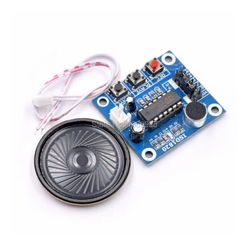 ISD1820 recording module voice module the voice board telediphone module board with Microphones + Loudspeaker for arduino
ISD1820 recording module voice module the voice board telediphone module board with Microphones + Loudspeaker for arduino