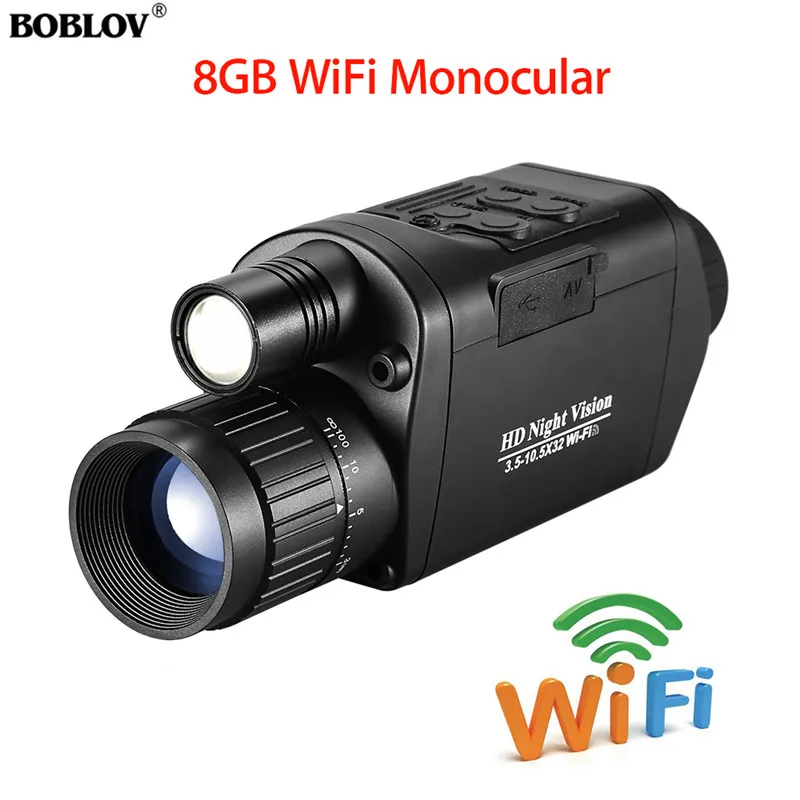 BOBLOV Outdoor Monoculars Telescope Binoculars Hunting WiFi Digital Vision Night 3.5-10.5 x 32 HD Infrared Monocular
BOBLOV Outdoor Monoculars Telescope Binoculars Hunting WiFi Digital Vision Night 3.5-10.5 x 32 HD Infrared Monocular