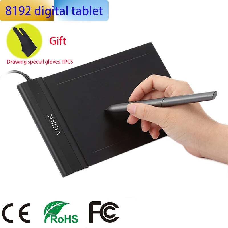 VEIKK 6*4 Inch Professional Graphic Tablet 8192 Levels Digital Drawing Tablet No need charge Pen Tablet not xp pen g640
VEIKK 6*4 Inch Professional Graphic Tablet 8192 Levels Digital Drawing Tablet No need charge Pen Tablet not xp pen g640