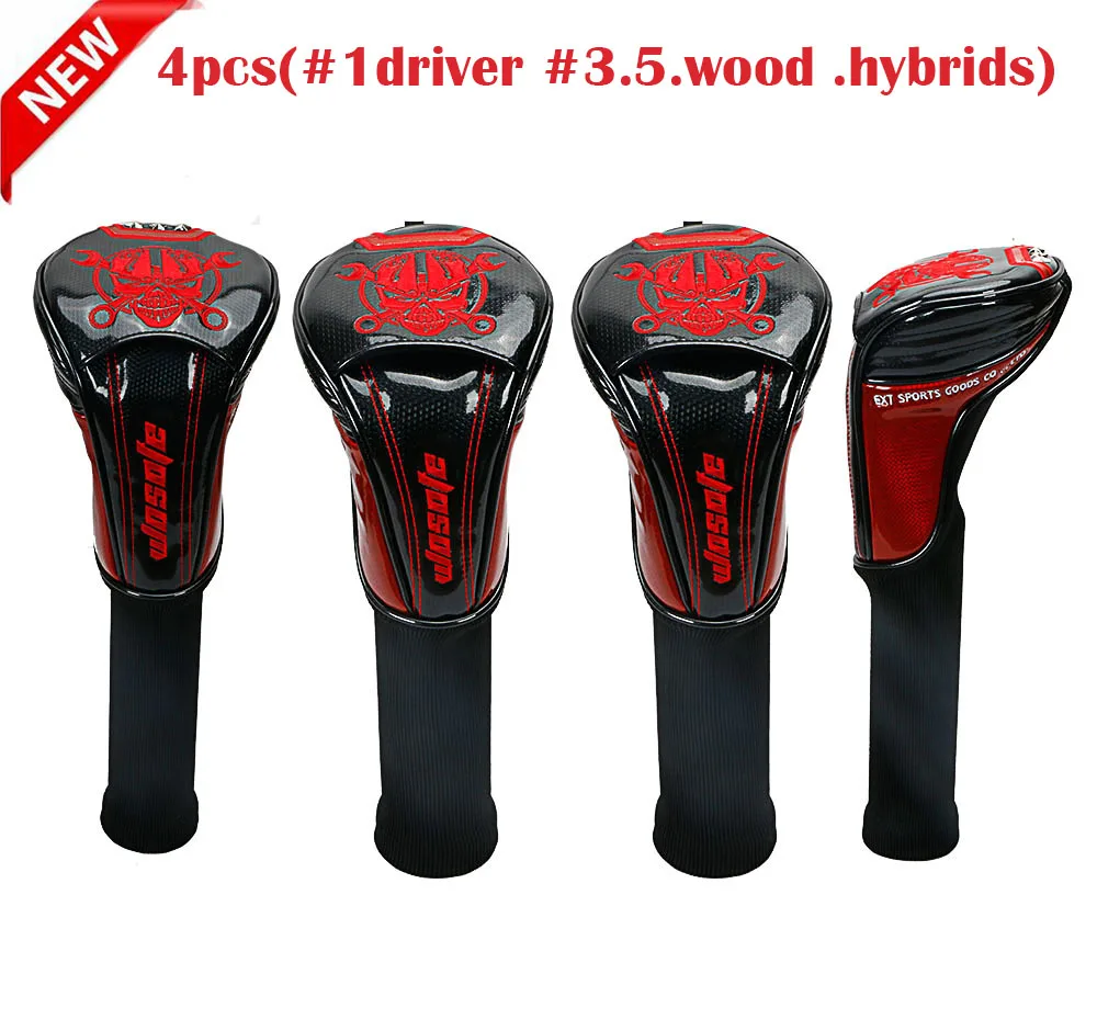 NEW Skull Head Golf cover Headcover for Driver 3#Fairway Wood 5#Fairway Wood Hybrids 4PCS/lot 3 colour to choose free shipping
NEW Skull Head Golf cover Headcover for Driver 3#Fairway Wood 5#Fairway Wood Hybrids 4PCS/lot 3 colour to choose free shipping