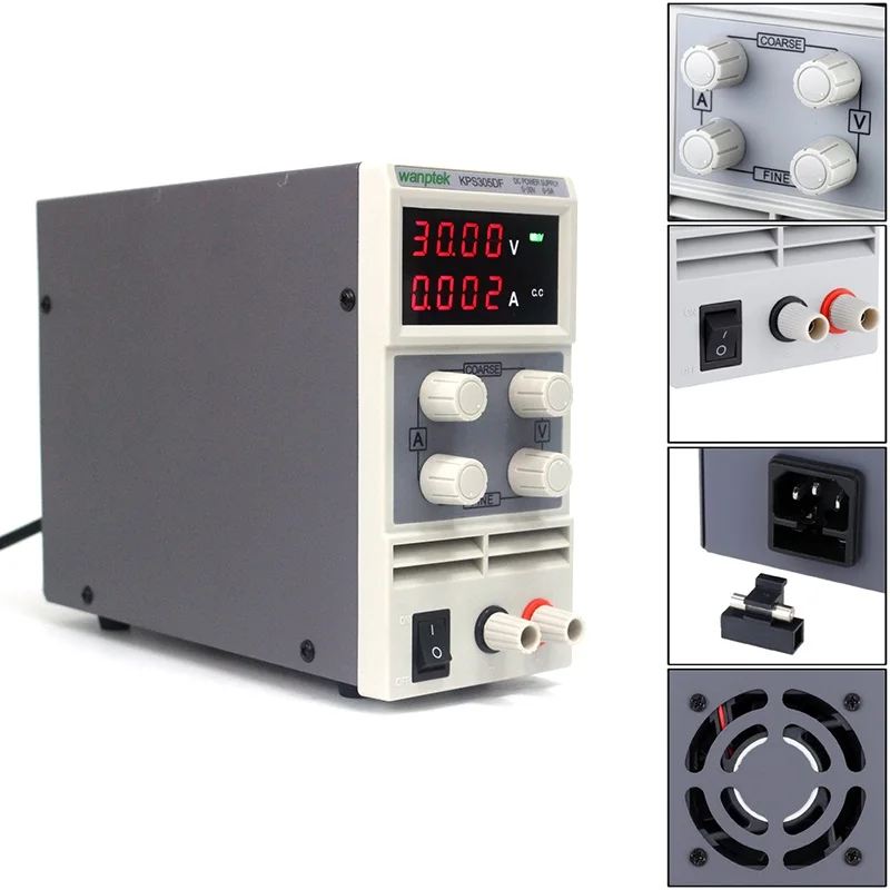 Adjustable DC Power Supply 0-30V and 0-10A Mini Switching Regulated SPS KPS3010D Simple Operation
Adjustable DC Power Supply 0-30V and 0-10A Mini Switching Regulated SPS KPS3010D Simple Operation