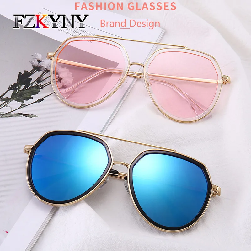 FZKYNY Women Fashion Brand Design Sunglasses Ladies Colorful Lens Coating Sunglasses Gold Metal Frame Oculos De Sol High Quality
FZKYNY Women Fashion Brand Design Sunglasses Ladies Colorful Lens Coating Sunglasses Gold Metal Frame Oculos De Sol High Quality