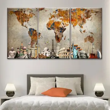 Modulaire Home Decor Wall Art Cadre Salle de Musique Affiches HD Imprime Photos 3 Pieces Vintage Carte Du Monde Paysage Toile Pe
Modulaire Home Decor Wall Art Cadre Salle de Musique Affiches HD Imprime Photos 3 Pieces Vintage Carte Du Monde Paysage Toile Pe