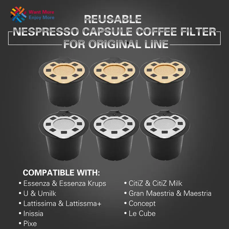 24K Gold Refillable Dolce Gusto Coffee Capsules Taste Sweet Reusable Dolce Gusto Filter For Nespresso With A Spoon & Brush
24K Gold Refillable Dolce Gusto Coffee Capsules Taste Sweet Reusable Dolce Gusto Filter For Nespresso With A Spoon & Brush
