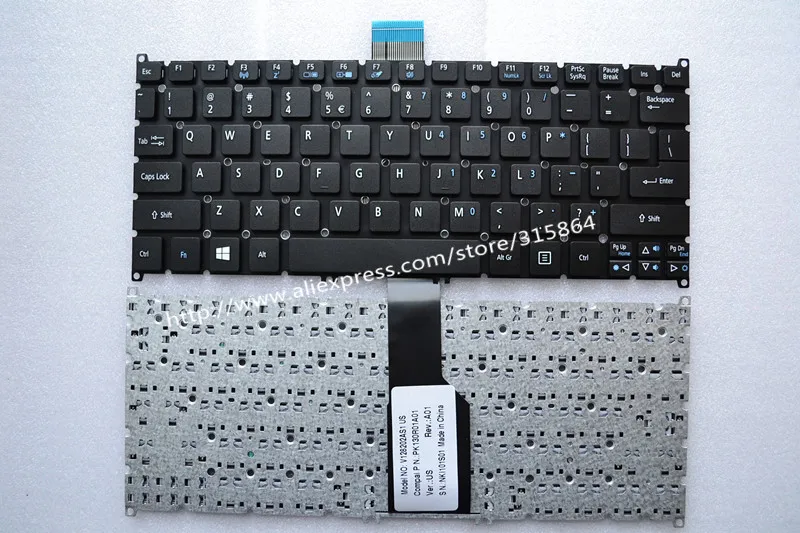 US New laptop keyboard for ACER S3-951 S3-371 V5-171 S3-391 MS2346 English black
US New laptop keyboard for ACER S3-951 S3-371 V5-171 S3-391 MS2346 English black