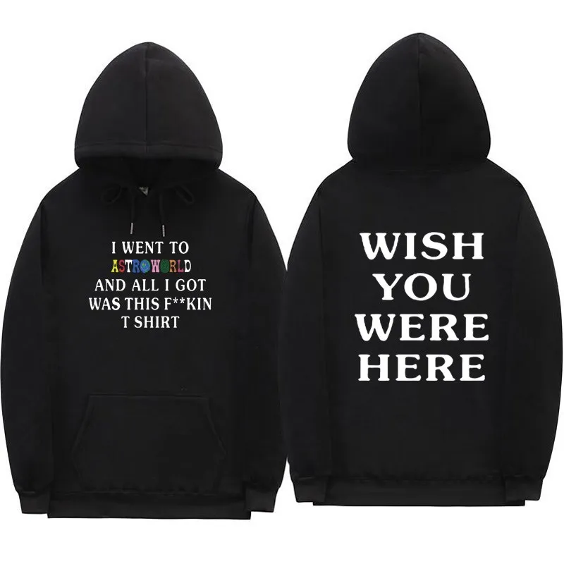 Print I WENT TO ASTROWORLD AND ALL I GOT WAS THIS Hoodie WISH YOU WERE HERE Hoodies Men/Women Hip Hop Streetwear Sweatshirt
Print I WENT TO ASTROWORLD AND ALL I GOT WAS THIS Hoodie WISH YOU WERE HERE Hoodies Men/Women Hip Hop Streetwear Sweatshirt