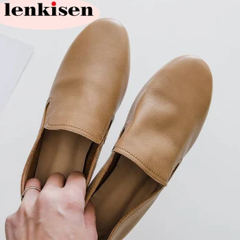 Lenkisen brand handmade soft genuine leather round toe slip on grandma shoes high quality concise style loafer elegant shoes L05
Lenkisen brand handmade soft genuine leather round toe slip on grandma shoes high quality concise style loafer elegant shoes L05