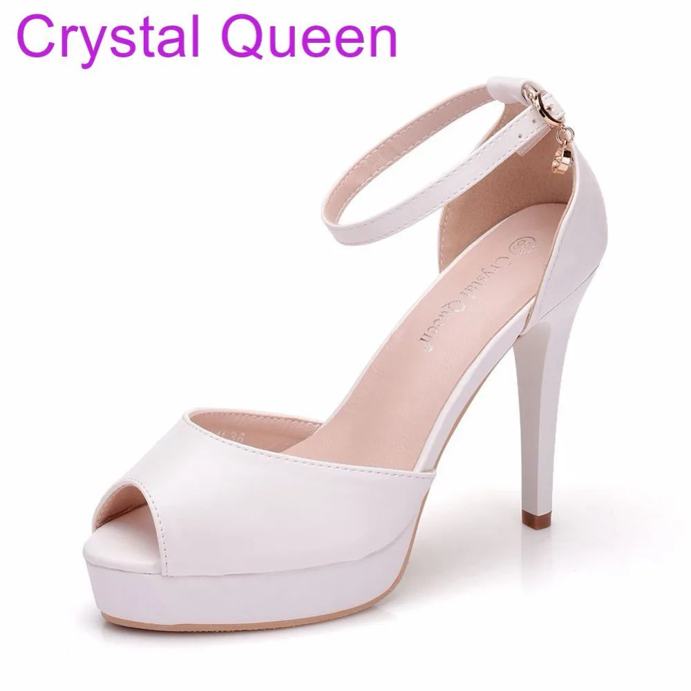 Crystal Queen White Pumps Shoes For Women Wedding Bridal Shoes 11CM Platform Shoes Peep Toe Thin Heel Pumps Shoes
Crystal Queen White Pumps Shoes For Women Wedding Bridal Shoes 11CM Platform Shoes Peep Toe Thin Heel Pumps Shoes