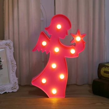 3D Marquee Angel Table Lamp 9 LED Battery Operated Night Light Children's Room Decor
3D Marquee Angel Table Lamp 9 LED Battery Operated Night Light Children's Room Decor