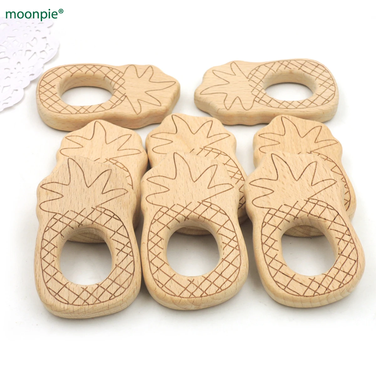 10 x engraving ananas wooden teether newcoming 1 side carving beech wood pineapple shaped teether natural baby toy EA312a
10 x engraving ananas wooden teether newcoming 1 side carving beech wood pineapple shaped teether natural baby toy EA312a