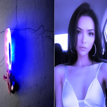 Yidoblo DS-05 RGB LED Selfie Ring Light with Wide Angle Macro Lens Makeup Beauty Live Stream Fill Light Ring Lamp for iPhone
Yidoblo DS-05 RGB LED Selfie Ring Light with Wide Angle Macro Lens Makeup Beauty Live Stream Fill Light Ring Lamp for iPhone
