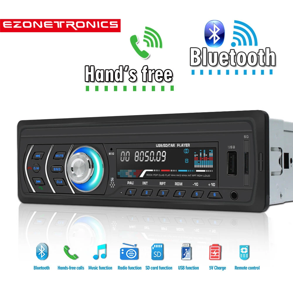 1Din Car Stereo Player Car Radio FM and MP3 MP4 Bluetooth Receiver Aux with USB Port and SD Card music Universal player JQ1581
1Din Car Stereo Player Car Radio FM and MP3 MP4 Bluetooth Receiver Aux with USB Port and SD Card music Universal player JQ1581