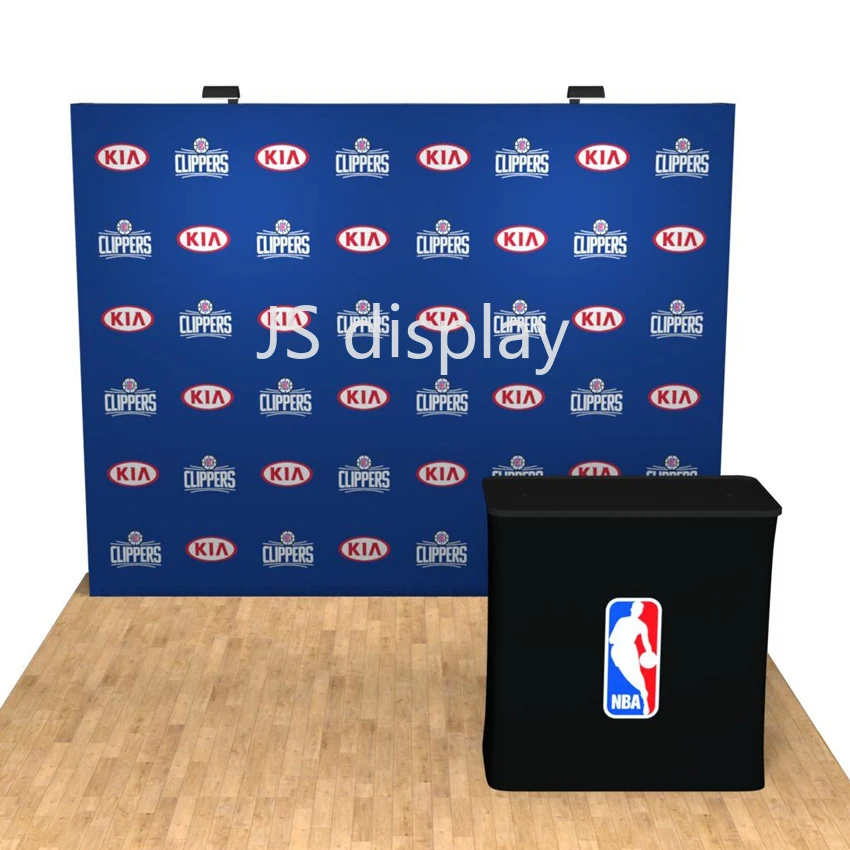 10ft Portable Straight Fabric Pop Up Stand Trade Show Display Booth Back Wall Exhibition with Custom Graphic Print
10ft Portable Straight Fabric Pop Up Stand Trade Show Display Booth Back Wall Exhibition with Custom Graphic Print