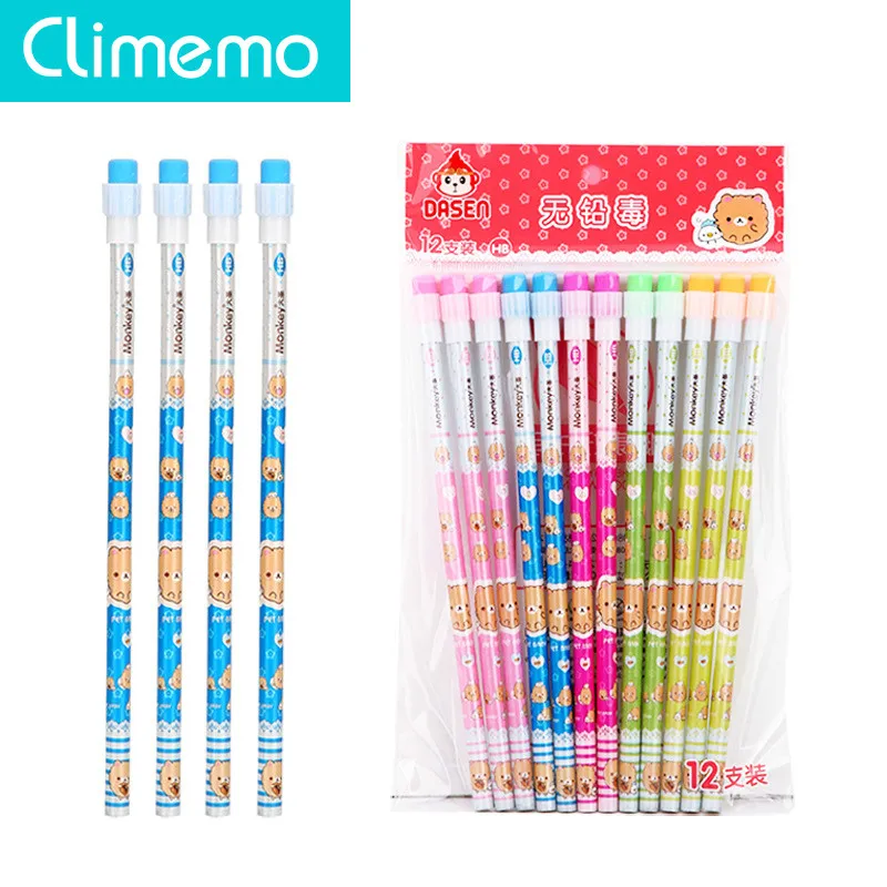 Climemo pencil 12 bagged cartoon HB pencils for environment-friendly lead-free students to study stationery
Climemo pencil 12 bagged cartoon HB pencils for environment-friendly lead-free students to study stationery