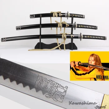 For Movie Kill Bill Bride's /Bridegroom Sword Real Steel Blade With Wooden Stand Black Sheath Engraved Pattern Decorative Swords
For Movie Kill Bill Bride's /Bridegroom Sword Real Steel Blade With Wooden Stand Black Sheath Engraved Pattern Decorative Swords