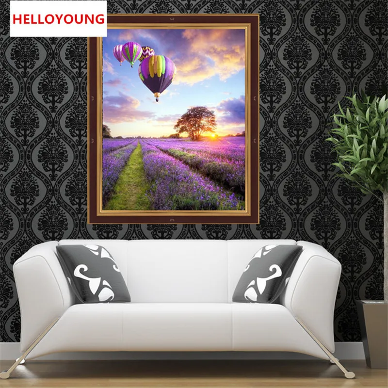 DIY Full Diamonds Embroidery Diamond Mosaic Lavender flowers and hot-air balloon Round Diamond Painting Cross Stitch
DIY Full Diamonds Embroidery Diamond Mosaic Lavender flowers and hot-air balloon Round Diamond Painting Cross Stitch