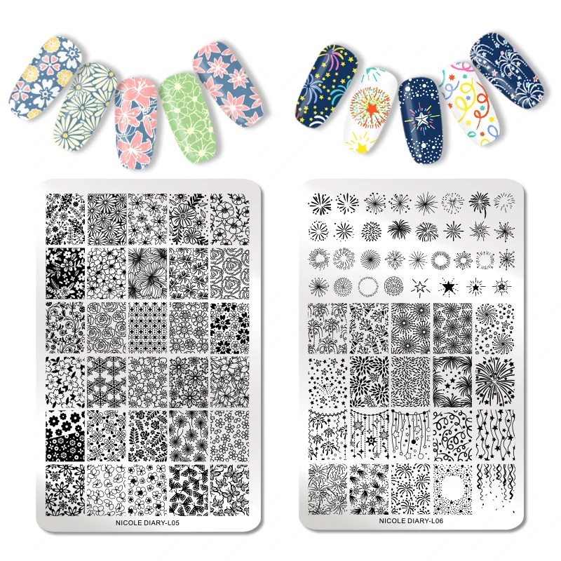 NICOLE DIARY Rectangle Round Shape Nail Stamping Plates Moon Star Design Stainless Steel Nail Art Image Stamp Template
NICOLE DIARY Rectangle Round Shape Nail Stamping Plates Moon Star Design Stainless Steel Nail Art Image Stamp Template