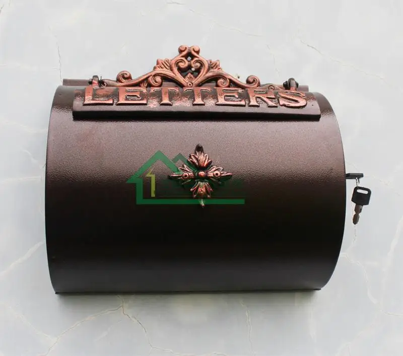 Bronzed Cast Iron Mailbox bronze mailbox / newspaper box / wall-mounted storage box rust newspaper / Villa mail
Bronzed Cast Iron Mailbox bronze mailbox / newspaper box / wall-mounted storage box rust newspaper / Villa mail