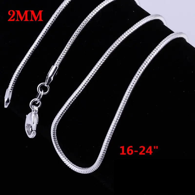 2MM 16-24inches snake chain NEW ARRIVE hot sale silver color women men Necklace jewelry for pendant DIY BEADS
2MM 16-24inches snake chain NEW ARRIVE hot sale silver color women men Necklace jewelry for pendant DIY BEADS