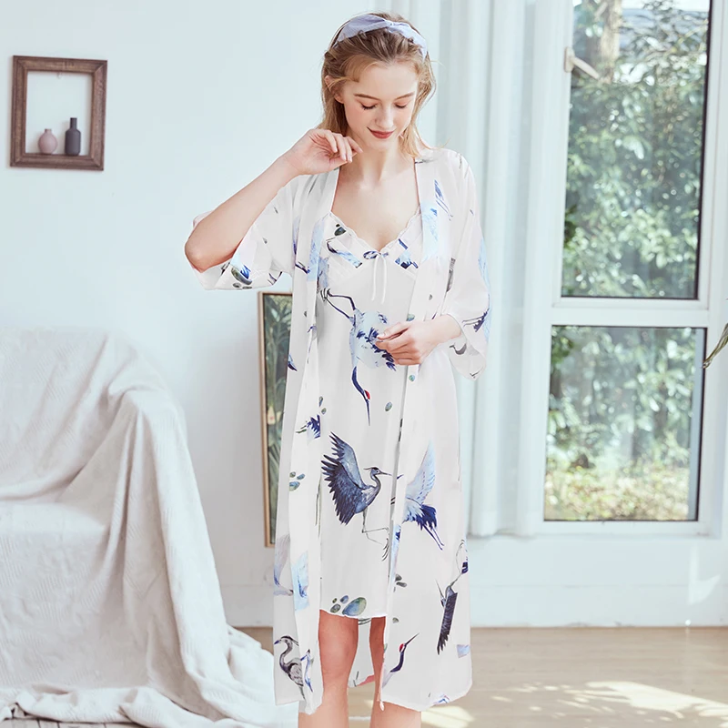 Wasteheart White Women's Sleep Pajama Set Sleepwear Sexy Nightwear Bath Robes Sets Faux Silk Plus Size Gown 2 Pieces Nightgown
Wasteheart White Women's Sleep Pajama Set Sleepwear Sexy Nightwear Bath Robes Sets Faux Silk Plus Size Gown 2 Pieces Nightgown