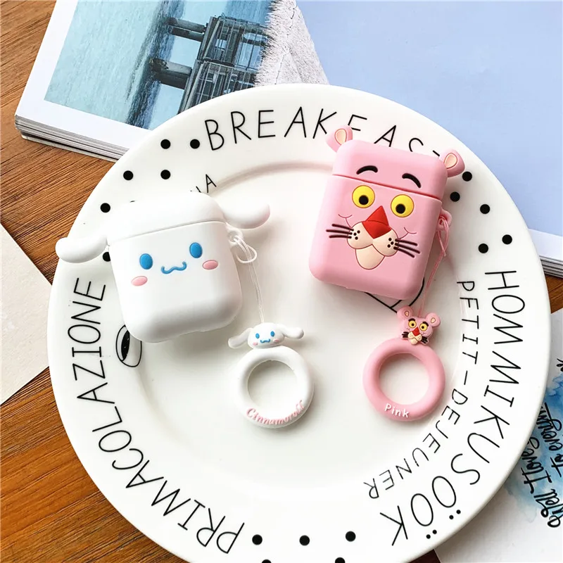 3D Cute Cartoon Cinnamoroll Pink Panther Silicone Earphone Case For Apple Wireless Bluetooth Headset Airpods 2 Protection Cover
3D Cute Cartoon Cinnamoroll Pink Panther Silicone Earphone Case For Apple Wireless Bluetooth Headset Airpods 2 Protection Cover