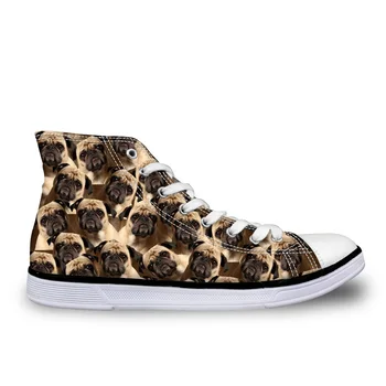 Customized Men Lace Up Canvas Shoes Cute Animal Puzzle Pug Dog Print Breathable High Top Student Flats Vulcanize Shoes for Male
Customized Men Lace Up Canvas Shoes Cute Animal Puzzle Pug Dog Print Breathable High Top Student Flats Vulcanize Shoes for Male