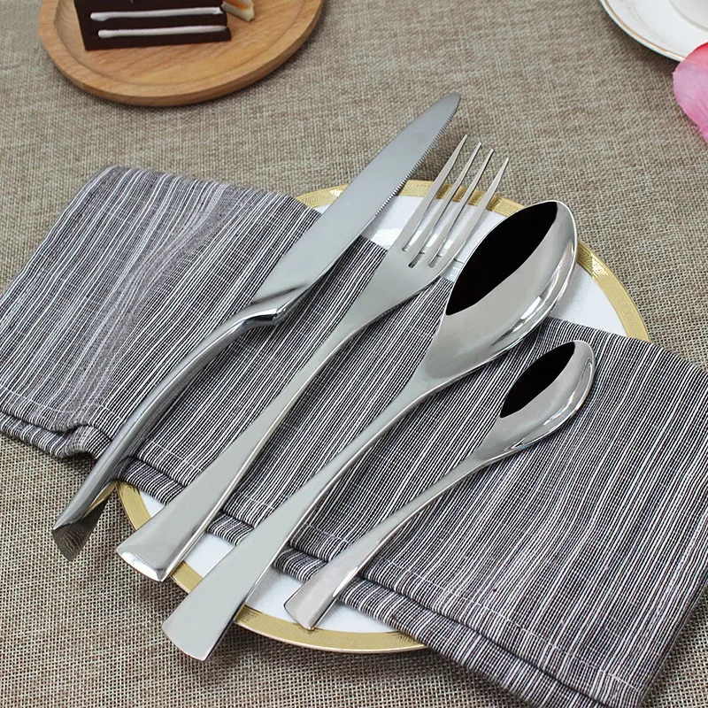 4Pcs/set Silver Western Style Dinnerware Stainless Steel Cutlery Set Fork Knife Dinner Set Kitchen Tableware Hot Sale
4Pcs/set Silver Western Style Dinnerware Stainless Steel Cutlery Set Fork Knife Dinner Set Kitchen Tableware Hot Sale