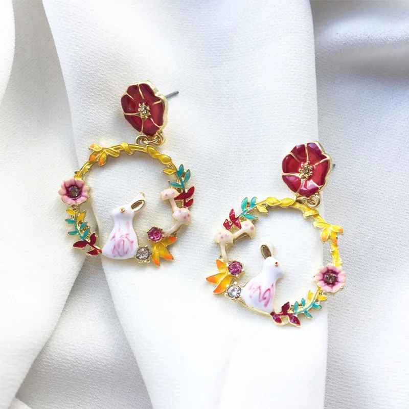 Beautiful Party Exquesite Wedding Gifts Allergy Free Lovely Rabbit Flower Plants 2018 New Arrival Mujer Moda Earrings 1Pair
Beautiful Party Exquesite Wedding Gifts Allergy Free Lovely Rabbit Flower Plants 2018 New Arrival Mujer Moda Earrings 1Pair