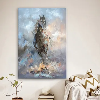 American Western Cowboy And Horse Oil Painting On Canvas For Living Room And Home Anywhere Decoration Handmade Horse Painting 
American Western Cowboy And Horse Oil Painting On Canvas For Living Room And Home Anywhere Decoration Handmade Horse Painting