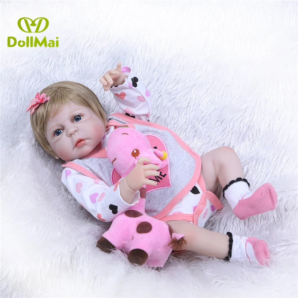 DOLLMAI Newborn reborn baby toy dolls 23"57cm full silicone vinyl reborn baby girl dolls bebes reborn bonecas play house toy
DOLLMAI Newborn reborn baby toy dolls 23"57cm full silicone vinyl reborn baby girl dolls bebes reborn bonecas play house toy